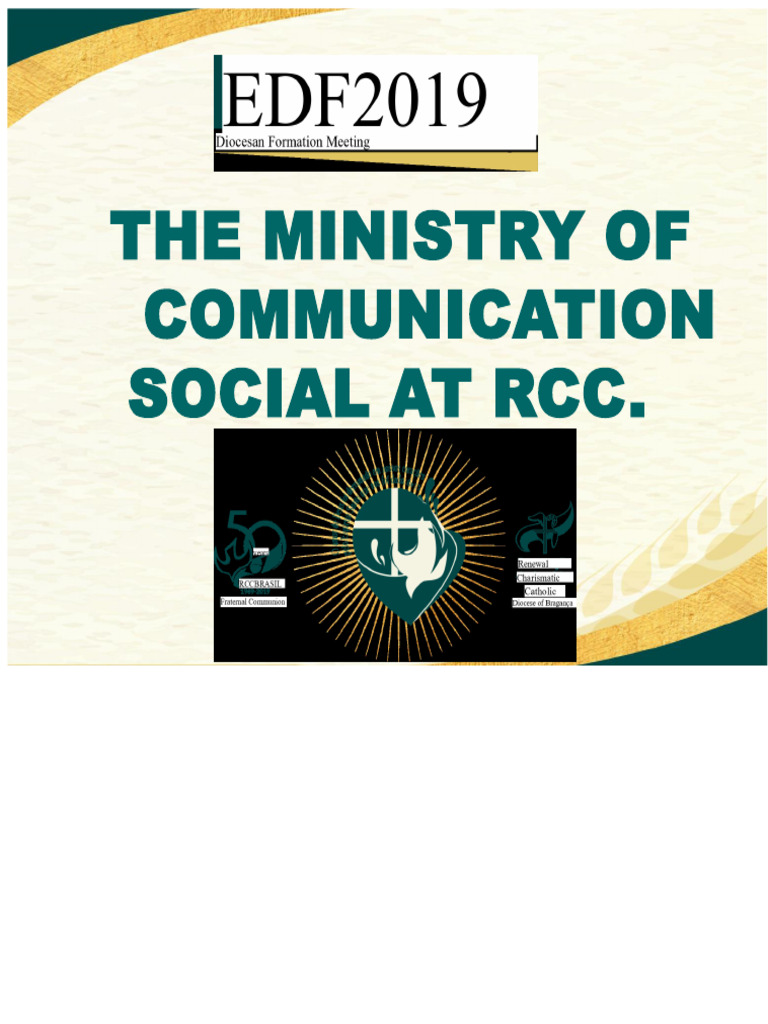 RCC Ministry of Communication Overview | PDF | Charismatic Movement ...