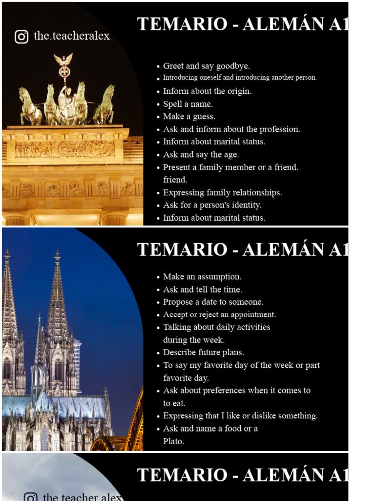 German A1.1 Course Syllabus Overview | PDF | Adverb | Grammatical Tense