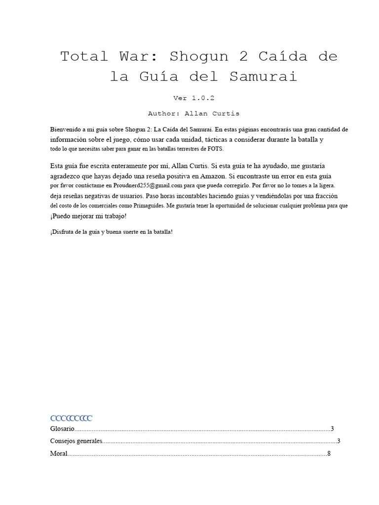 Guía de Shogun 2 FOTS 1.0.2 | PDF | Infantería | Caballería