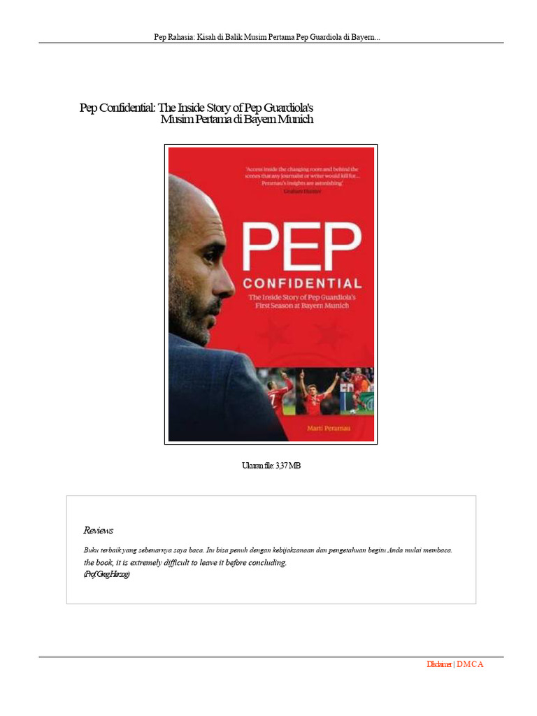 Buku Pep Confidential: Kisah Dalam Pep Guardiola | PDF