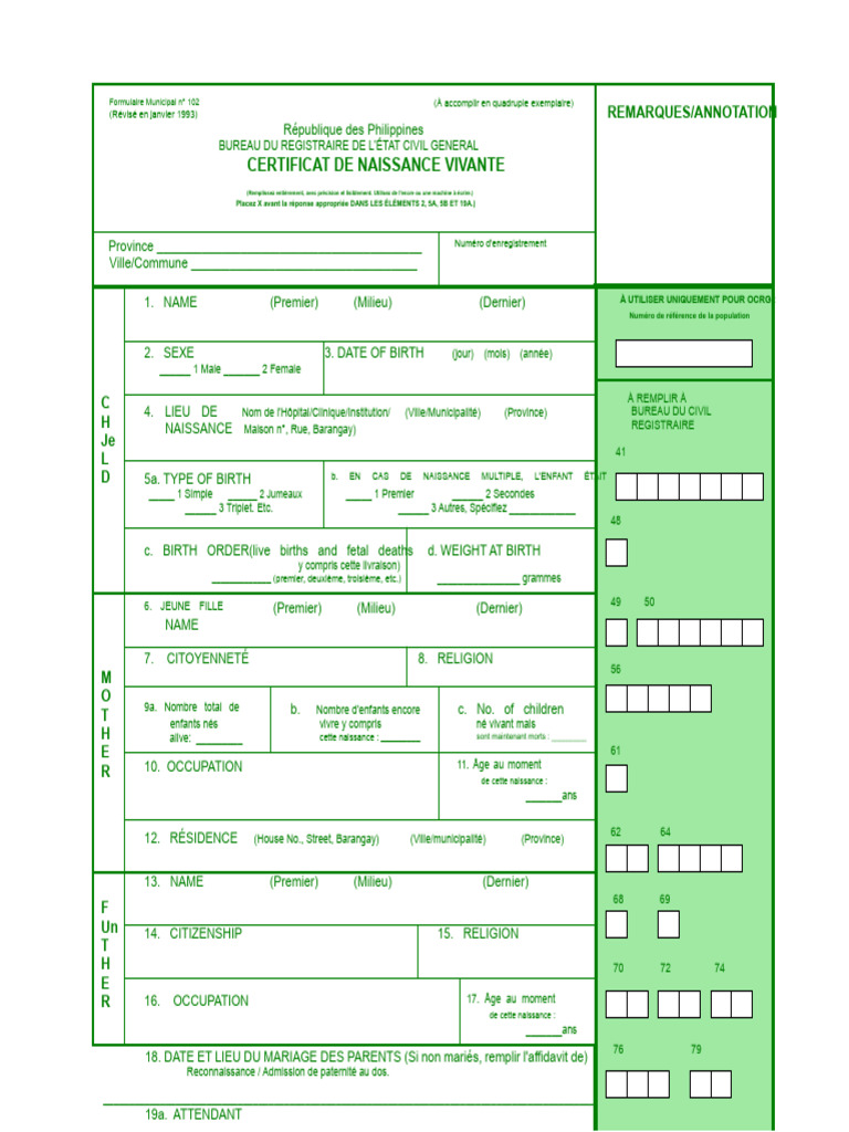 Formulaire de Certificat de Naissance | PDF | Échecs | Théorie (échecs)