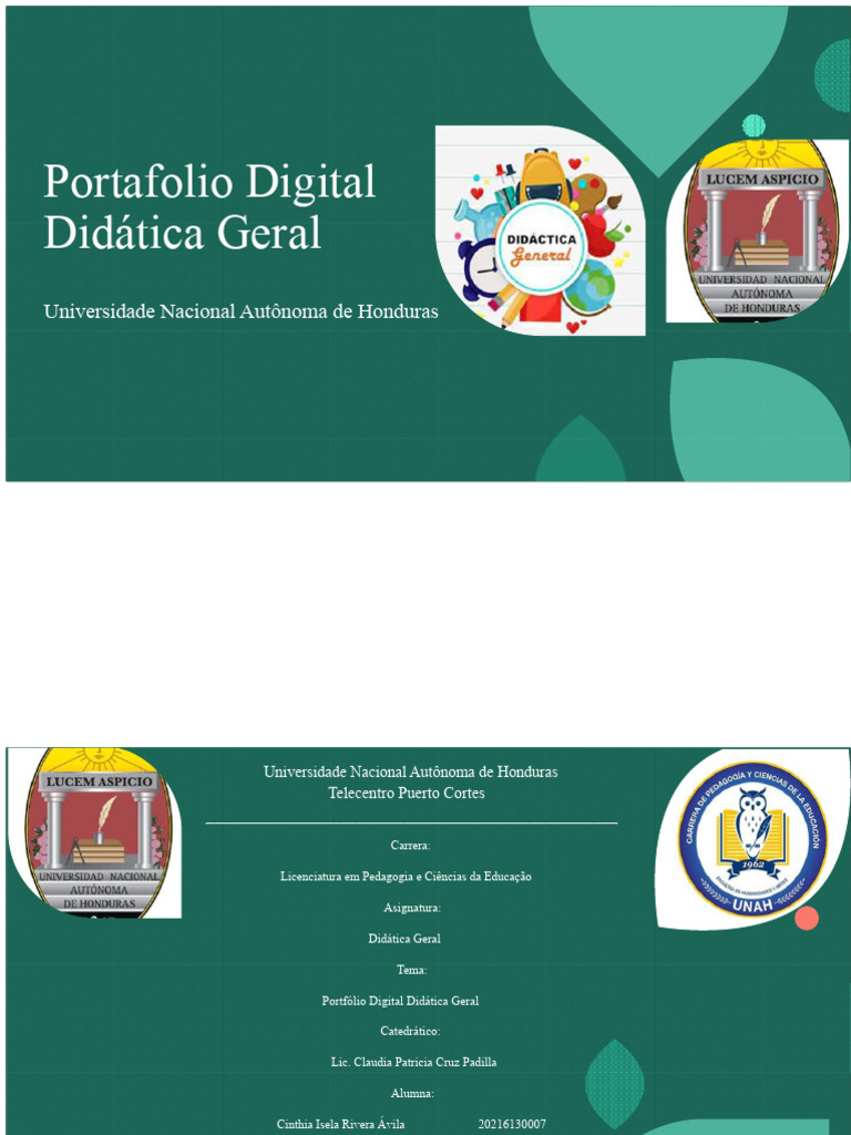 Portfólio Digital em Didática Geral | PDF | Pedagogia | Science