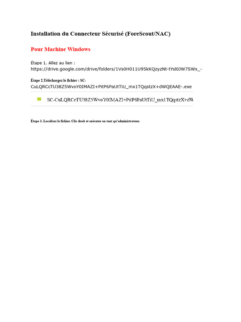 Installation du Connecteur Sécurisé NAC | PDF
