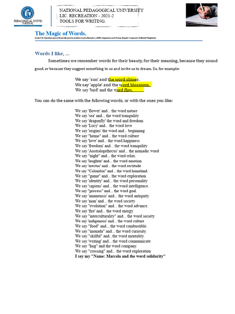 The Magic of Words (1) | PDF