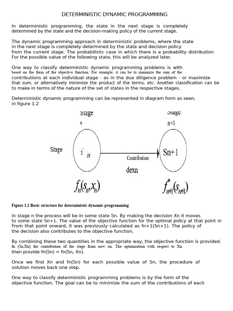 Deterministic Dynamic Programming Guide | PDF