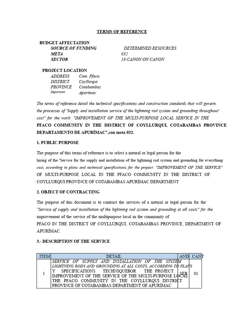 Terms of Reference For Lightning Installations | PDF | Lightning ...