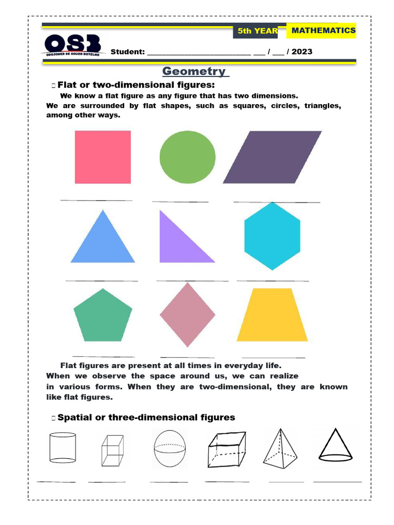 Geometry - Introduction - 5th grade of elementary school | PDF