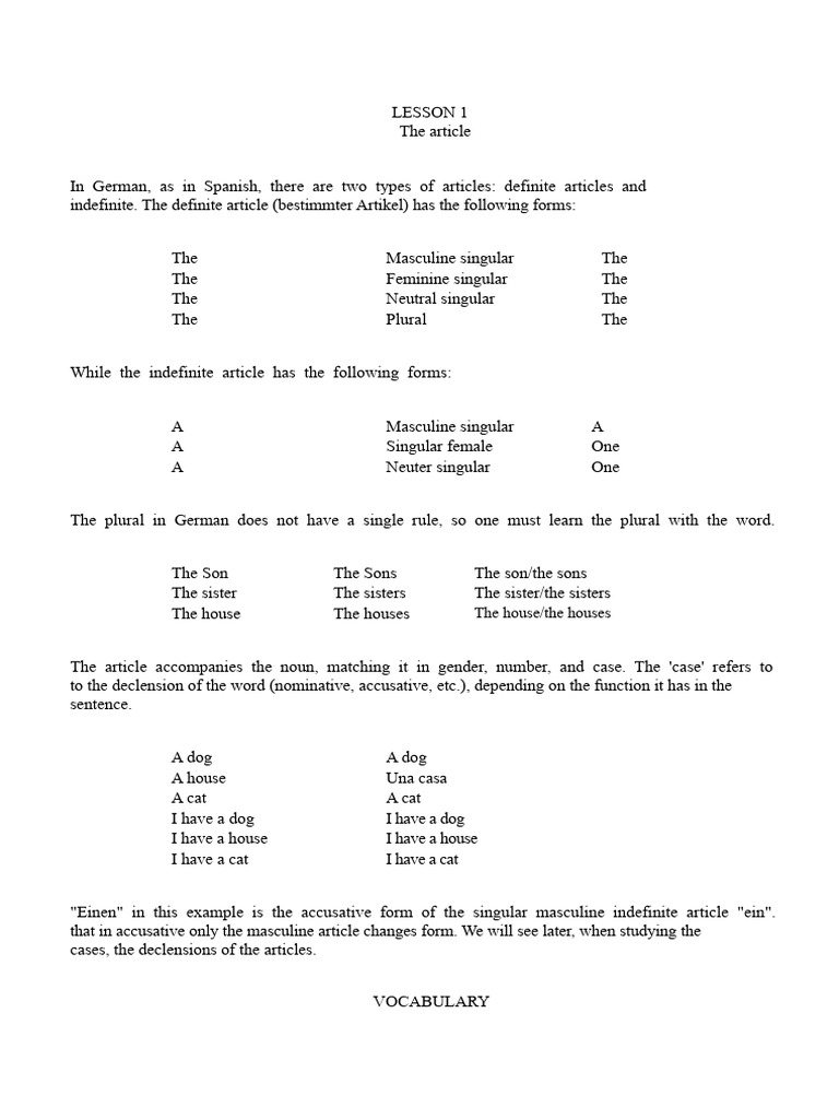 German grammar | PDF | Grammatical Gender | Grammatical Number