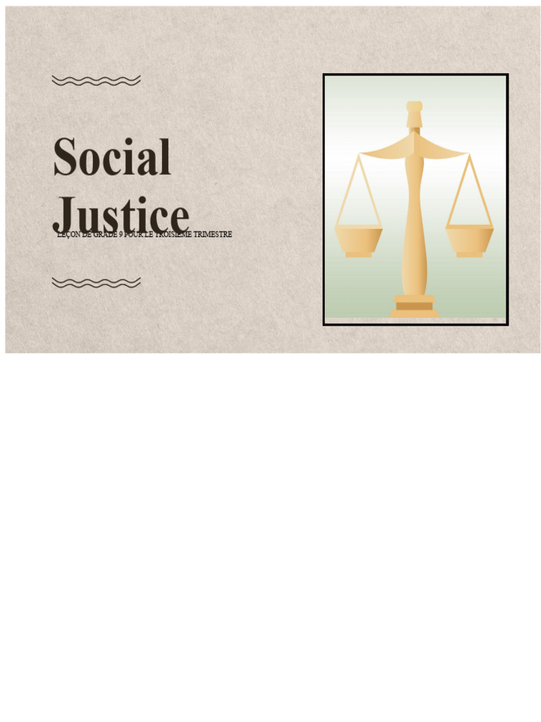 Comprendre la Justice Sociale en 9ème | PDF | Justice | Crime et violence