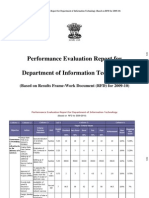 Performance Evaluation Report for Department of Information Technology