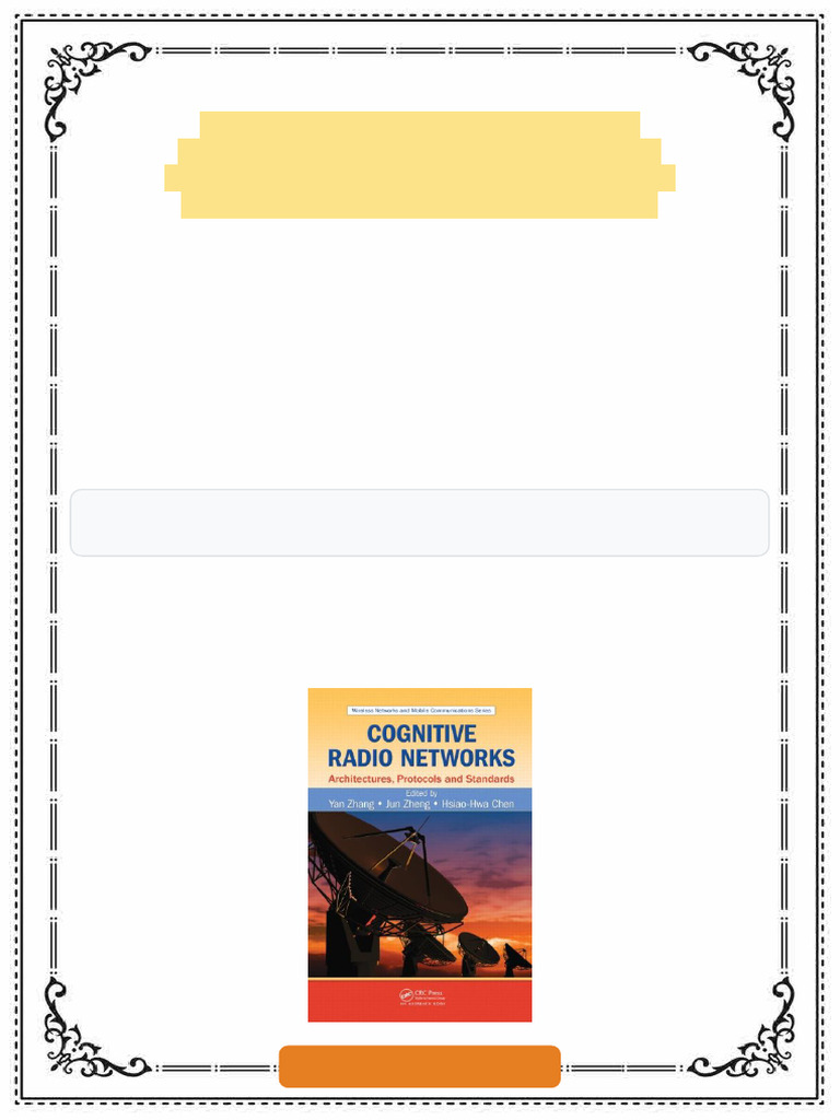 Cognitive Radio Networks Architectures Protocols and Standards Wireless ...