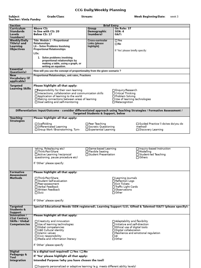 Lesson Plan Gr 7- Ls 6 | PDF | Learning | Educational Technology