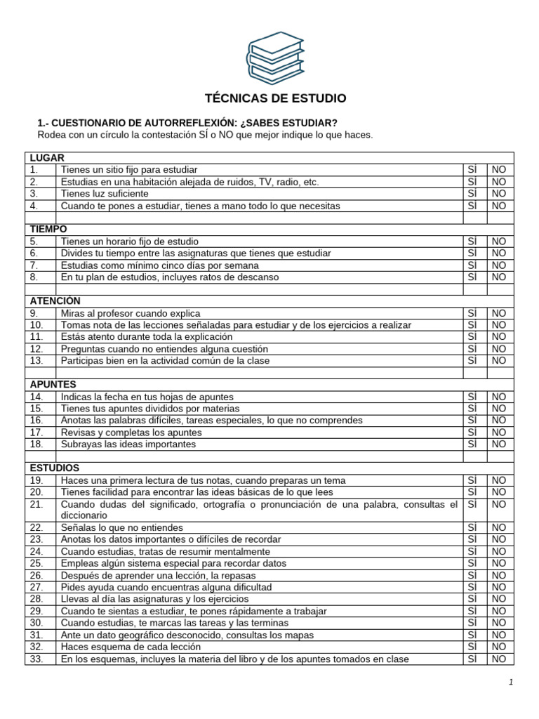 Técnicas Efectivas de Estudio y Memoria | PDF | Memoria | Aprendizaje