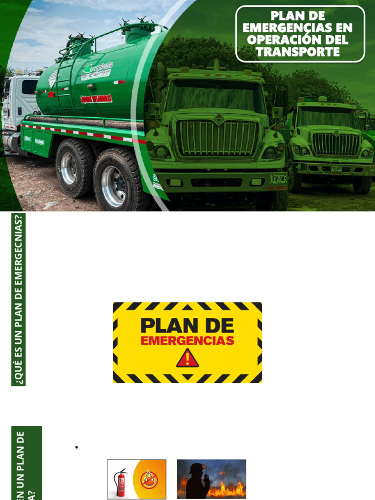 Plan de Emergencia en Operaciones de Transporte y Actores Viales | PDF