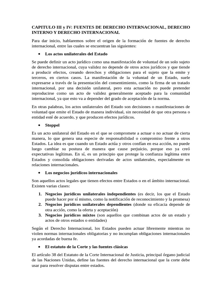 CAPITULO III y IV - DIP | PDF | Ley internacional | Estado (política)