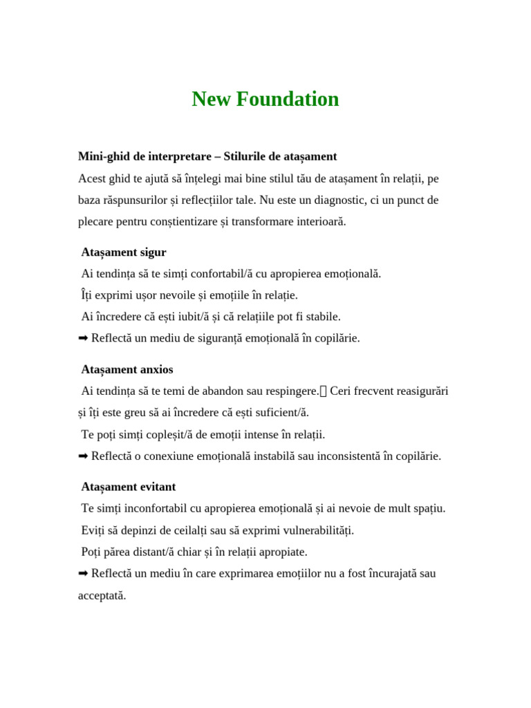 Mini Ghid Stiluri de Atasament New Foundation FIXED | PDF
