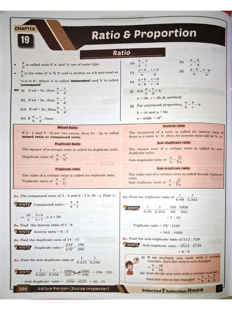 Ratio & Proportion Type Wise | PDF