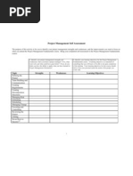 Project Management Self Assessment
