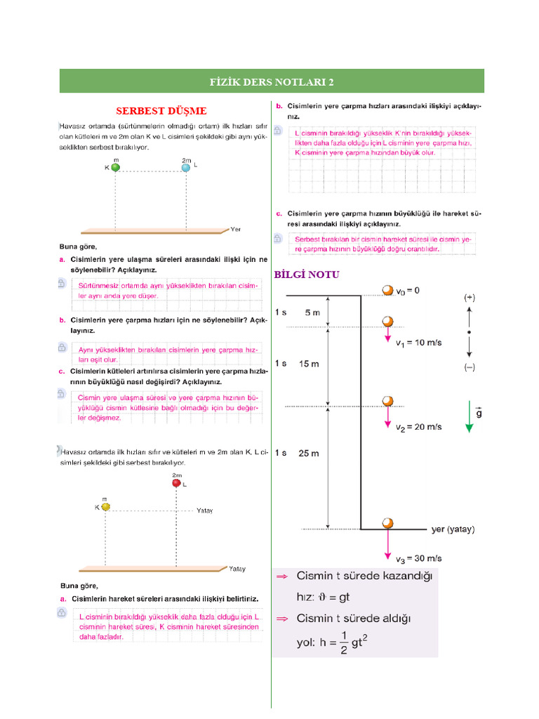 10. Siniflar Ders Notlari 2 Paşa Karaca | PDF