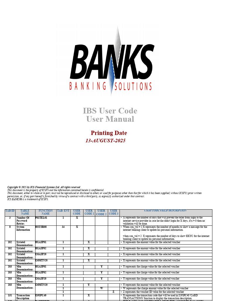 ICS BANKS® User Manual Overview | PDF | Online Banking | Banks & Banking