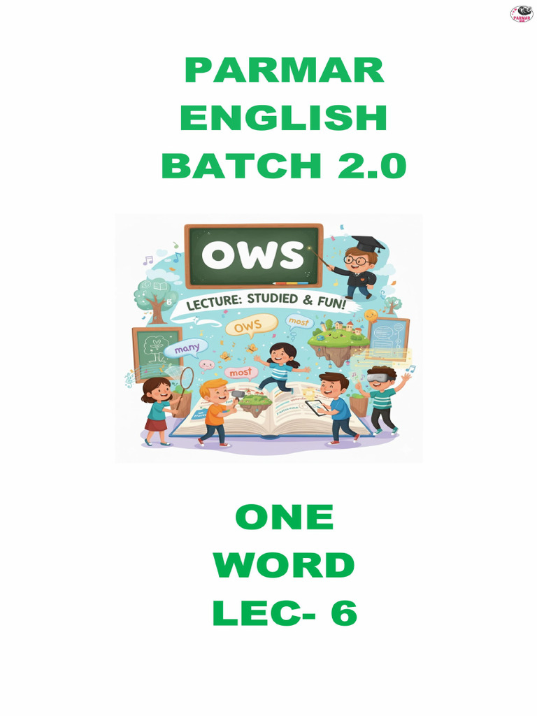 Vocab One Word Ows Lec - 6 PDF 31-10-2025 Https | PDF