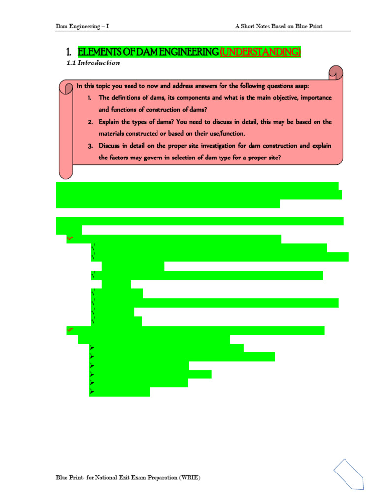 De-I.chapter 123 (Based On Blue Print) | PDF | Dam | Stress (Mechanics)