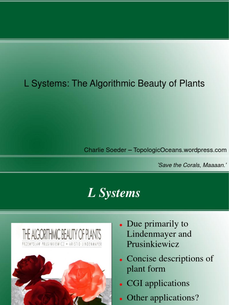 L-Systems and Algorithmic Botany | PDF | Computers