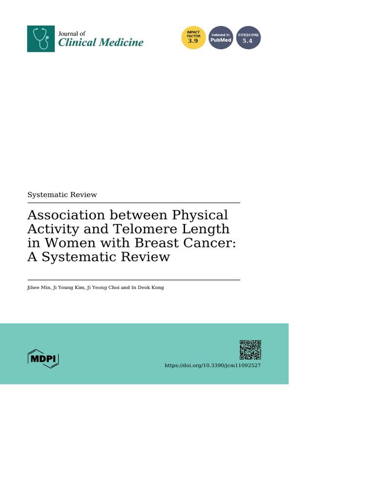 Association Between Physical Activity and Telomere Length in Women With ...