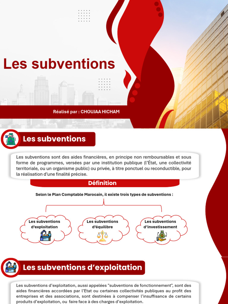Types et traitement des subventions financières | PDF | Bourse (Argent ...