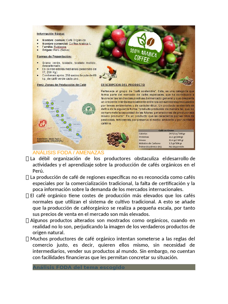 Proyecto de Inversión Café | PDF | café | Mercado (economía)
