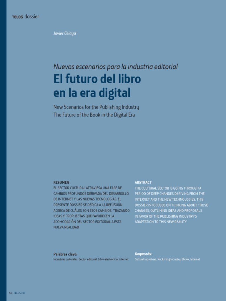 Futuro del Libro en la Era Digital | PDF | Internet | Libros