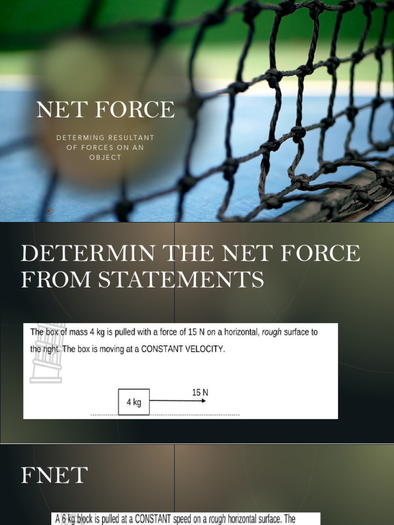 Understanding Net Force and Motion | PDF