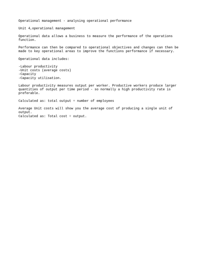 Operational Management | PDF