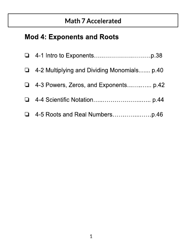Accelerated 7 Mod 4 Notes | PDF