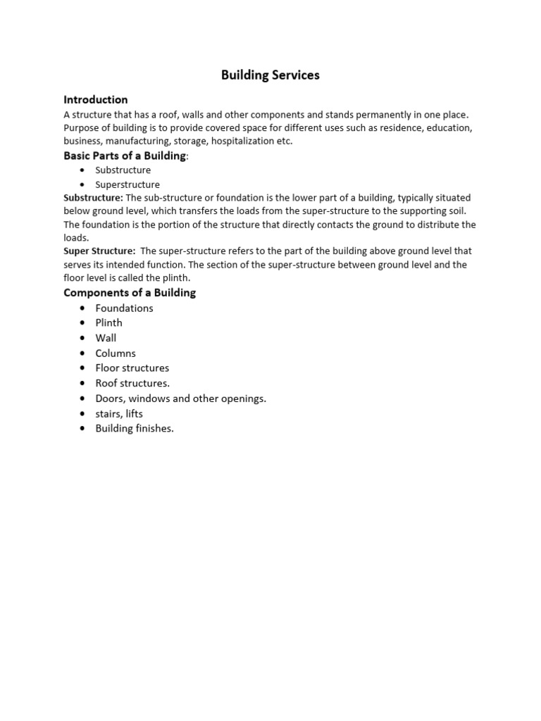 Building Services | PDF | Wall | Roof
