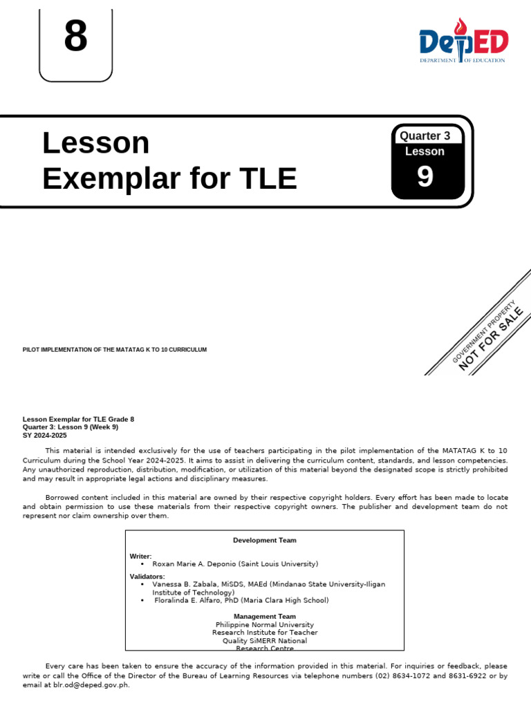 TLE Grade 8 Handicraft Lesson Exemplar | PDF | Recycling | Waste