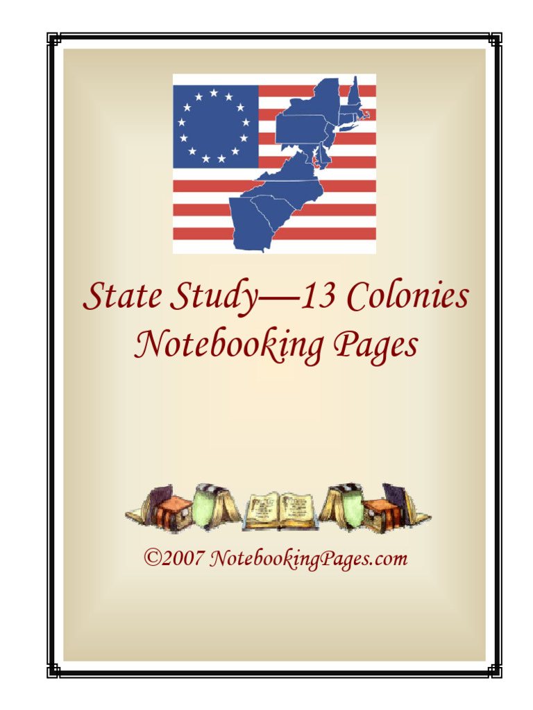13 Colonies Themed Notebooking Pages | PDF