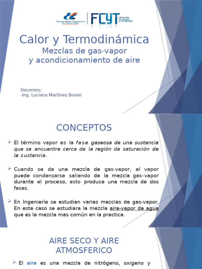 6-Mezclas de Gas Vapor y Acondicionamiento de Aire Parte 1 | PDF ...