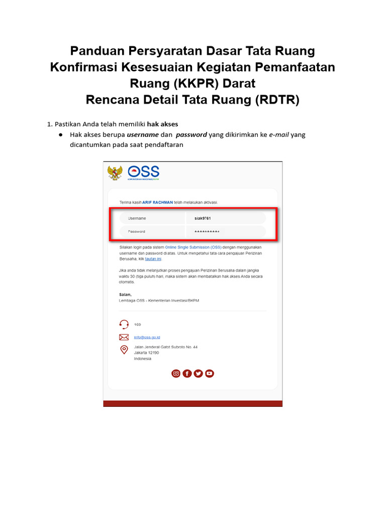 Panduan KKPR dan RDTR untuk Usaha | PDF