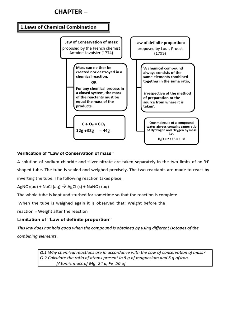 CHAPTER 3 | PDF | Mole (Unit) | Ion