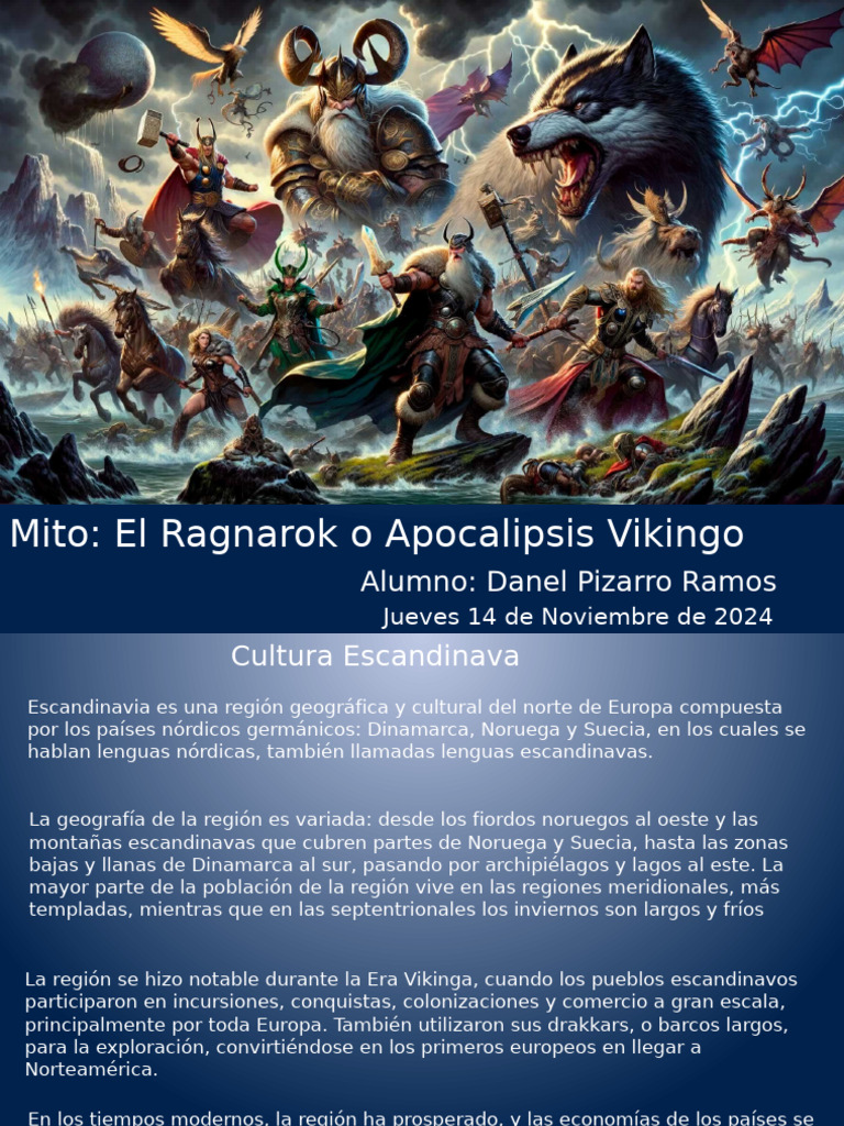 Mito del Ragnarok: Fin y Renacer Nórdico | PDF | Escandinavia | Odin