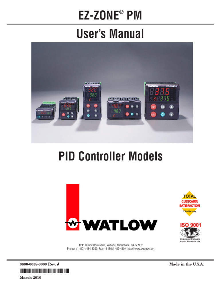 EZ-ZONE PM PID Controller Manual | PDF | Parameter (Computer Programming)