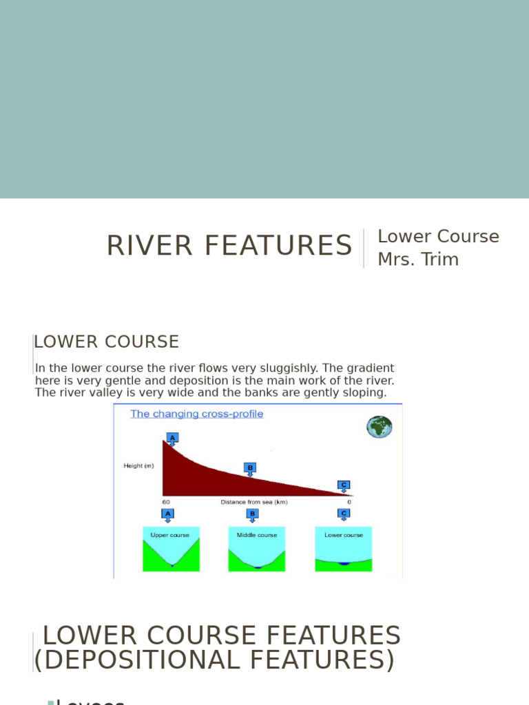 Lower Course River Features Explained | PDF | River | Stream
