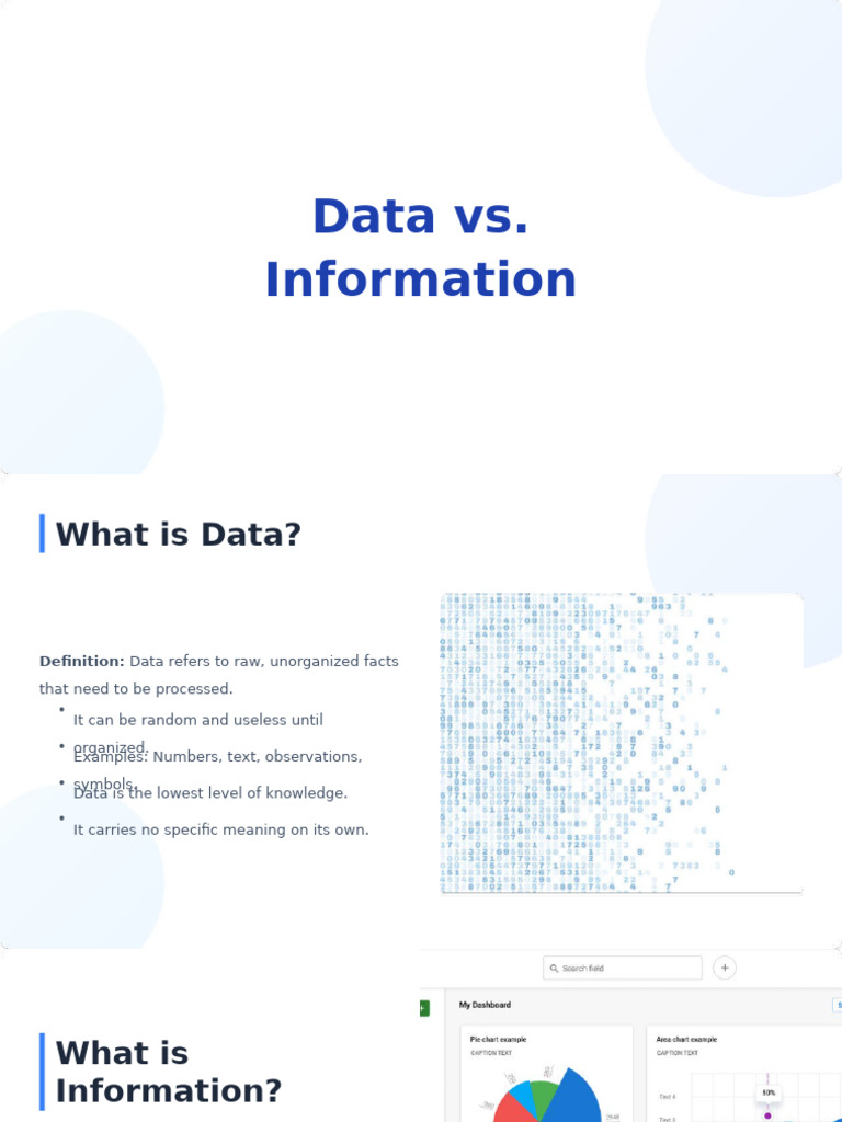 Data vs. Information: Key Differences | PDF | Data | Information