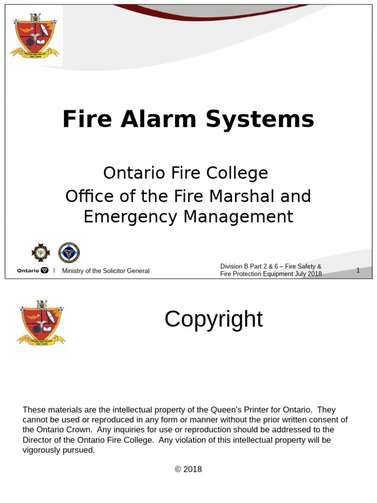 Ontario Fire Alarm System Guidelines | PDF | Fire Safety | Fire ...