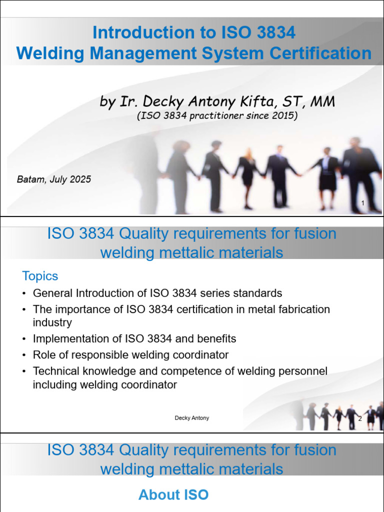 ISO 3834 Welding Certification Guide | PDF | Welding | Construction