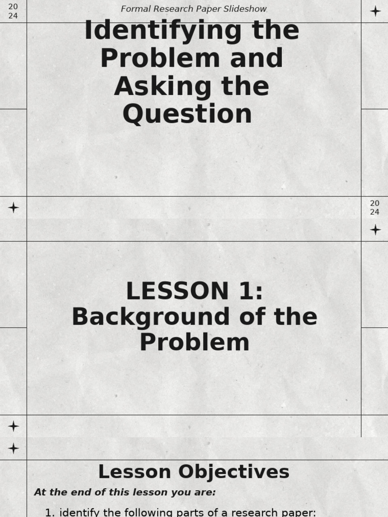 Lesson 2 Identifying the Problem and Asking Questions | PDF | Narcissism