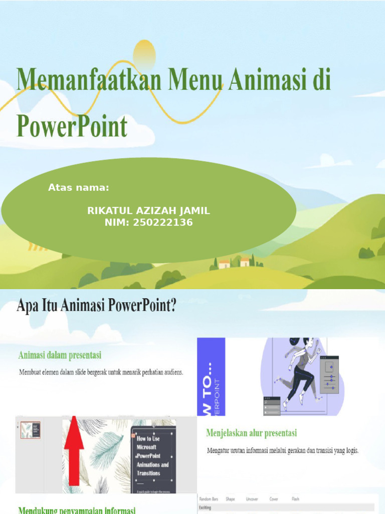 PPT 3 Memanfaatkan Menu Animasi Di PowerPoint | PDF