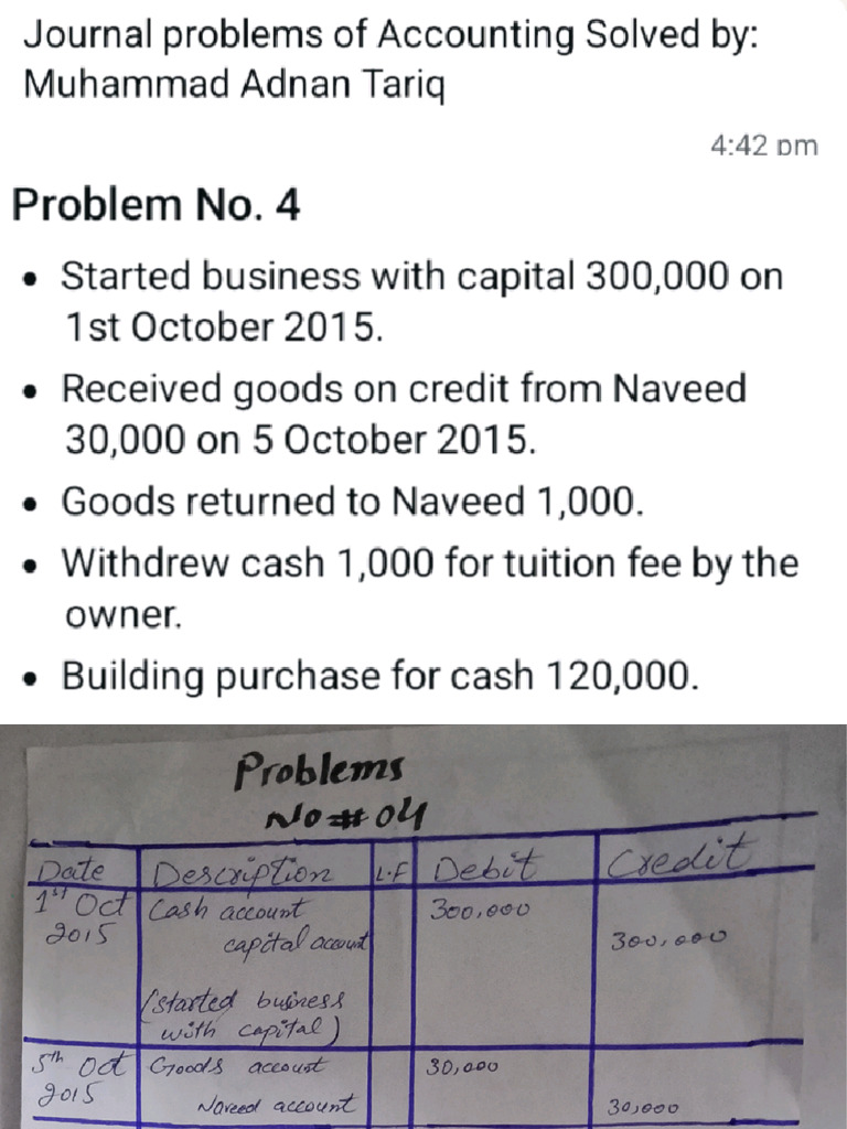 Accounting Journal Problems | PDF
