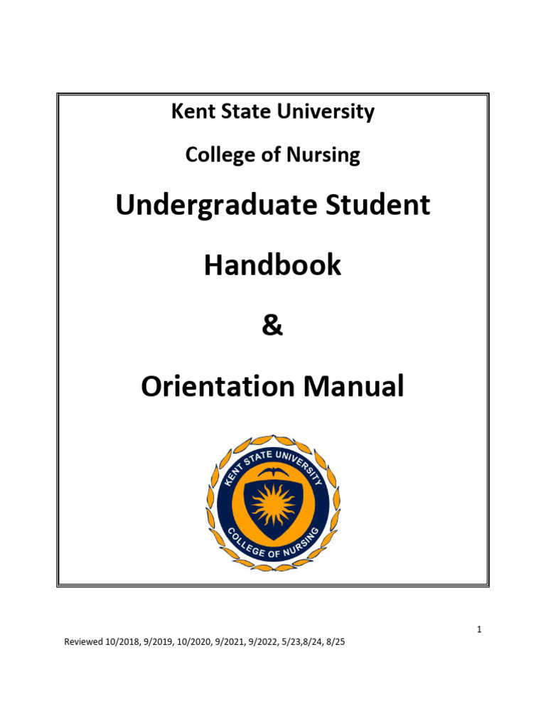 Kent State Nursing Undergraduate Handbook | PDF | Academic Dishonesty ...